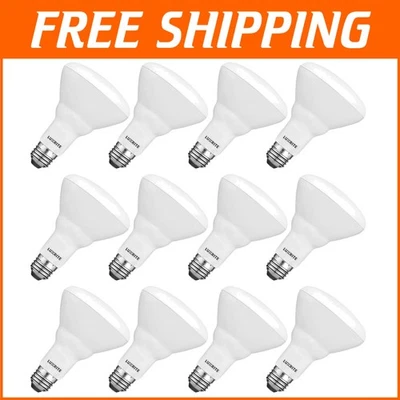 Efficient 12-Pack BR30 LED Flood Bulbs - 8.5W, Daylight 6500K, 15,000 Hour Life - Image 1 of 4