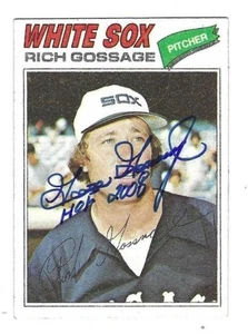 Signed GOOSE GOSSAGE "HOF 2008" 1977 Topps Chicago White Sox Card #319 w/COA - Picture 1 of 1