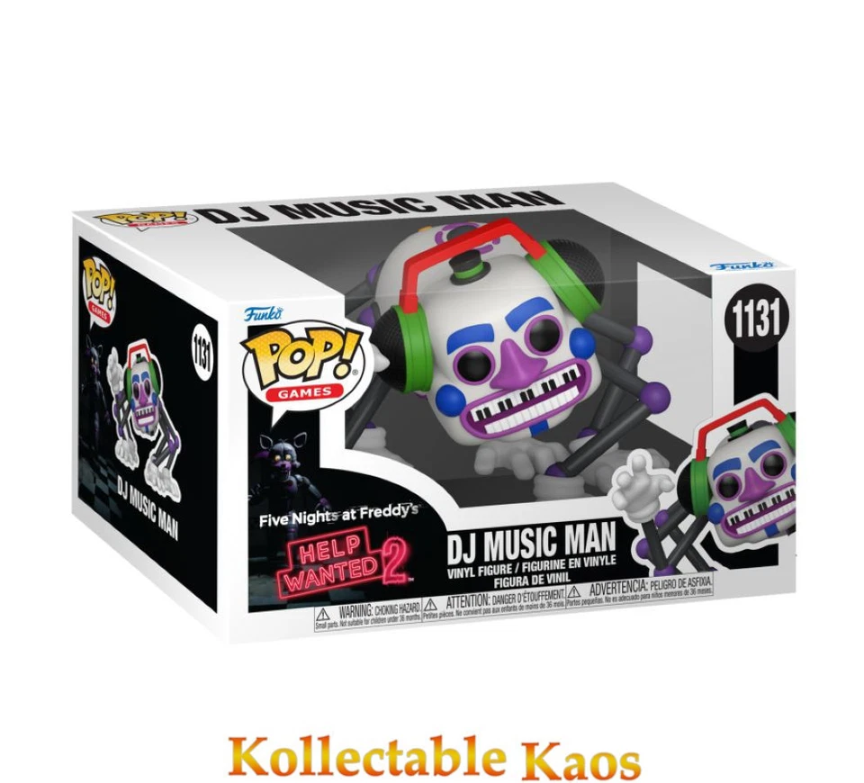 Funko Pop Vinyl Five Nights at Freddy's MIB 1131 DJ Music Man 2025 Help Wanted 2