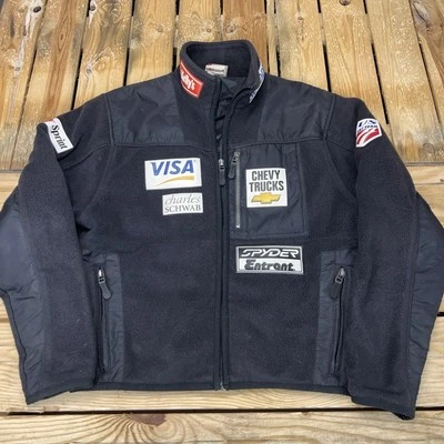 Chaqueta softshell SPYDER US Ski Team para hombre pequeña negra con parches Chevy vintage Foto 1 de 4
