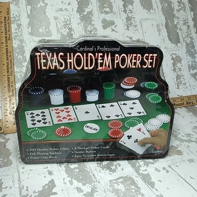 Cardinal’s Professional Texas Hold 'Em Poker Set Sealed From 2004 Dealer Chip - Image 1 of 4