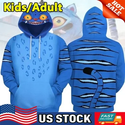 Disfraz de Tigre Derpy Sudadera con Capucha, Disfraz de Cazadores de Demonios Kpop Sudadera con Capucha Juegos con disfraces para Fanático Foto 1 de 3