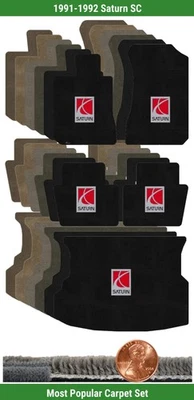Juego de alfombrillas Ultimat personalizadas para Saturn SC 1991-1992 con logotipo (5 piezas) #10M8 Foto 1 de 4