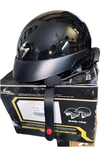 Scorpion EXO-100 Motorcycle Half Helmet - Small (SM) - Gloss Black w/ Comm - Bild 1 von 4