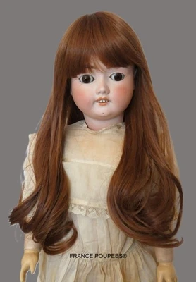 Perruque Jumeau® poupée ancienne Française, Allemande XIXème-Tête27/29cm (11") - Photo 1/3