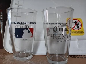 Menge 2 MLB Corona Cerveza Bier 16oz Pint Gläser - Bild 1 von 1