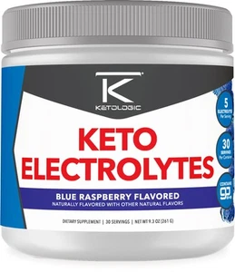 Keto Electrolyte (Blue Raspberry) 30 Servings - Sugar-Free Hydration Drink Mi... - Picture 1 of 4
