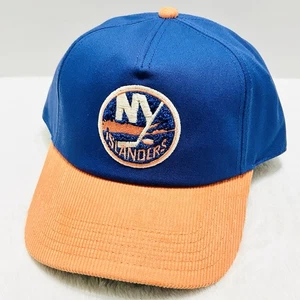 American Needle New York Islanders Cord Mütze Kappe A-Rahmen verstellbar blau - Bild 1 von 5