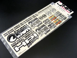Vintage HPI Racing 98' IFMAR WORLD CHAMPIONSHIP TEAM ORION Decal Sticker PRO RS4 - Picture 1 of 4