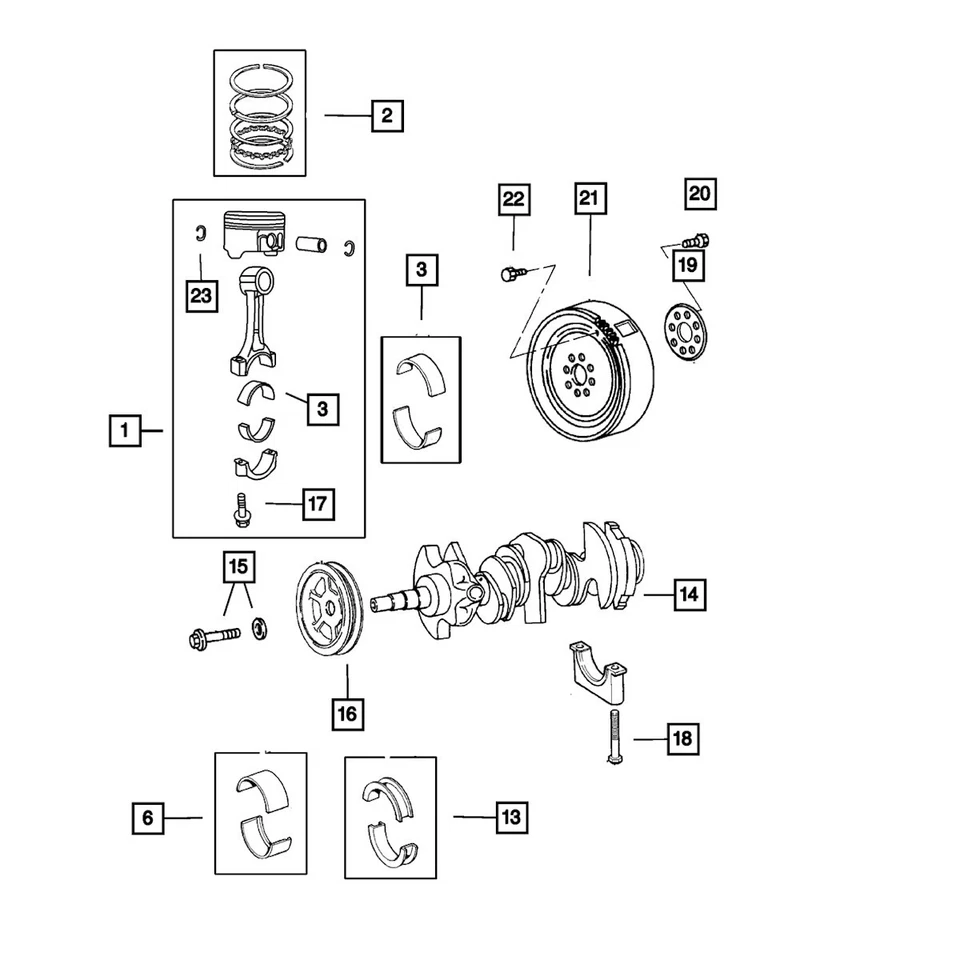 68000512AB Mopar Engine Connecting Rod for Dodge Charger Chrysler 300 Avenger Foto 1 de 1