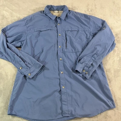 White Sierra Shirt Mens 2XL Blue Long Sleeve Outdoor Vented Fishing Lightweight - Image 1 of 4