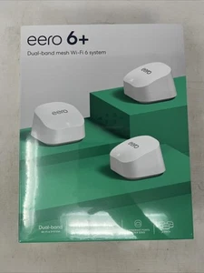 eero 6+ AX3000 Wi-Fi 6 Dual-Band Gigabit 3-Piece Mesh System - Brand New Sealed - Bild 1 von 4
