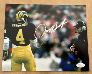 JIM HARBAUGH SIGNED AUTOGRAPHED 8x10 PHOTO MICHIGAN WOLVERINES COACH JSA COA E - Picture 1 of 2