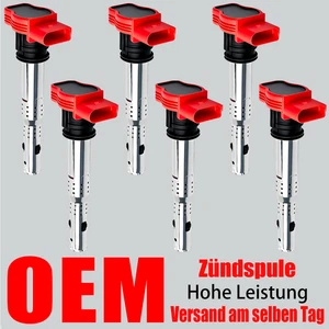6x OEM Zündspule für Audi A4 8E B6 8EC 8ED B7 8H A6 4B C5 4F2 4F5 C6 A8 2.0 3.0L - Bild 1 von 11