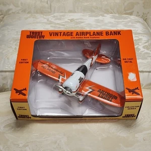 Trust Worthy #40041 First Edition Vintage Diecast Airplane Coin Bank - Picture 1 of 14