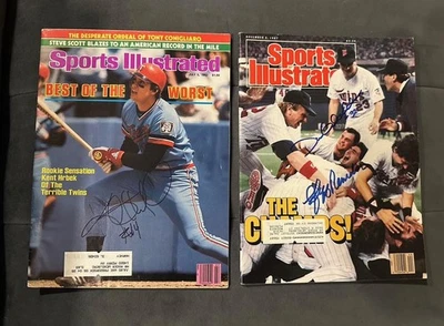 2 gemelos firmados Sports Illustrated, Hrbek, Gladden & Reardon Foto 1 de 3