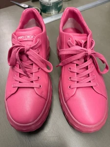 Jimmy Choo Diamond Light Leder Sneaker Damen 8,5 Fuschia Pink 39 - Bild 1 von 10