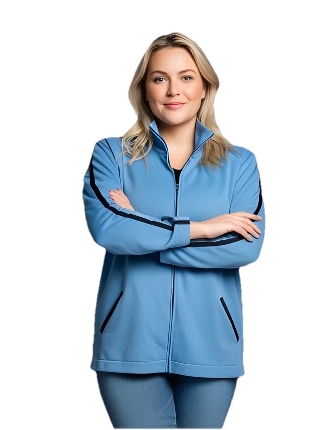 Liz & Me Sport Blue Jacket Size 0X 14/16 Womens Lightweight Full Zip - Image 1 of 4