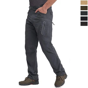 Mens Atheletic Cargo Pants Outdoor Hiking Training Sturdy Quick Dry Trousers - Picture 1 of 47