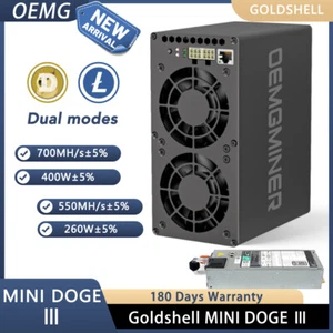 Neu Goldshell Mini Doge 3 III Miner Doge Coin LTC Dual Mode 700M oder 550M mi... - Bild 1 von 7