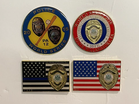 LLWS Pin Lot of Little League World Series SECURITY Badges Old Lyco Police Flag Cover