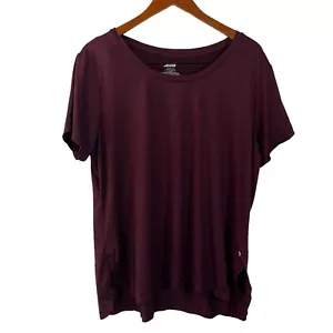 Avia Maroon Short Sleeve Athletic T Shirt Plus Size XXL Round Neckline Pullover - Picture 1 of 5