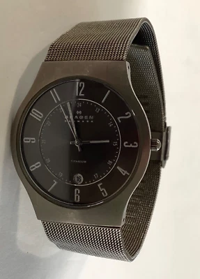 Men’s Skagen Denmark  Watch Titanium 233XLTTM Japan Quart Movement Working - Image 1 of 4