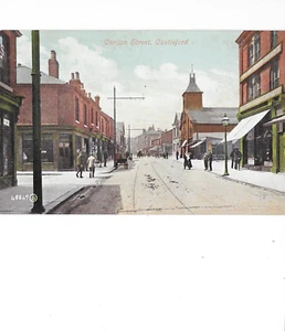 postcard - yorkshire - castleford - view of carlton street - Picture 1 of 2