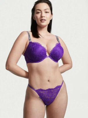 2-piece Victoria's Secret Bombshell Add-2-Cups Shine Strap Push-Up Bra&Panty set - Image 1 of 4