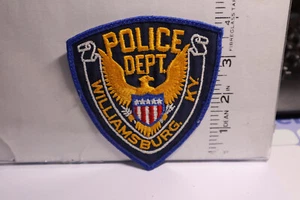 police patch   WILLIAMSBURG POLICE KENTUCKY BLUE BORDERS - Picture 1 of 1