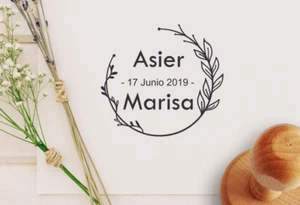 SELLO para BODA Personaliza tus Invitaciones, sobres, con este diseño Elegante - Picture 1 of 2