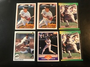 LOT OF 6 -  ROBERTO ALOMAR Rookie RC  - 6 different classic Cards incl 1989