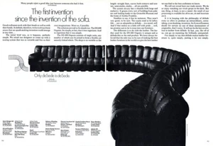 1977 deSede icónico invento del sofá vintage anuncio de revista de 2 páginas - Imagen 1 de 1