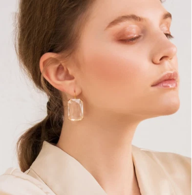 Pendenti Acrilico Rettangolare Geometrici Per Matrimonio E Feste Colore Bianco - Immagine 1 di 4