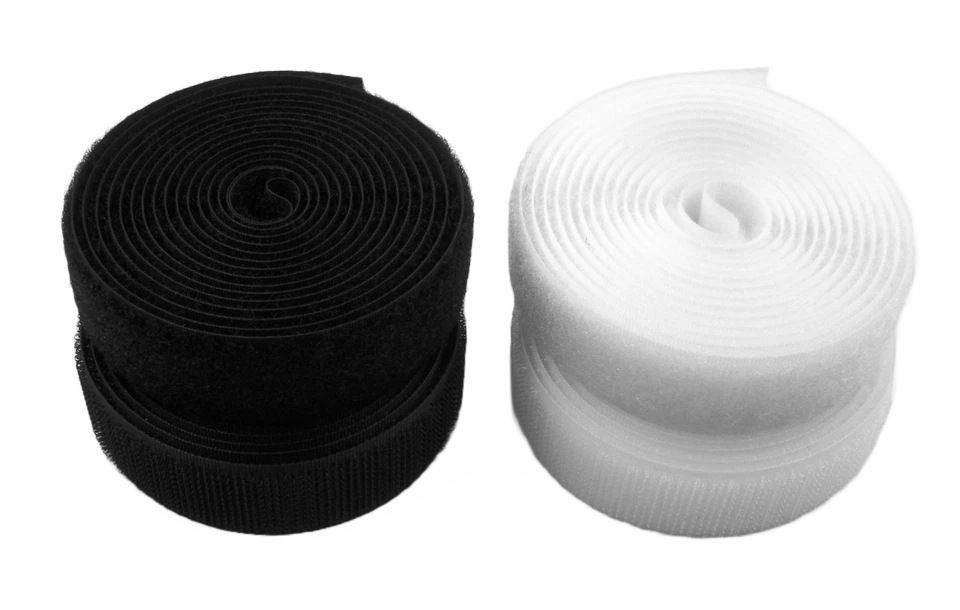 Cierre de gancho y bucle negro o blanco estilo coser varios anchos y longitudes Foto 1 de 1