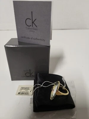 NUEVO EN CAJA con certificado de autenticidad anillo de continuidad para mujer Calvin Klein talla 8 venta al por menor $115 Foto 1 de 4