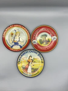 Pier 1 Cheese Plates Appetizer 6.5" Set Of Three Camembert Fromagerie - Picture 1 of 8