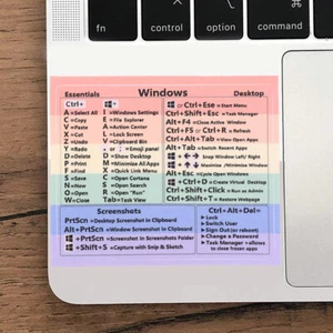 Windows Keyboard Reference Shortcut Cheat Sheet Sticker Water Proof Rai.PS - Picture 1 of 11