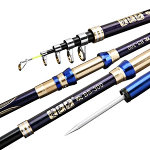 2.1m-3.6m Portable Travel Telescopic Fishing Rod Carbon Fiber Fishing Rod - Picture 1 of 12