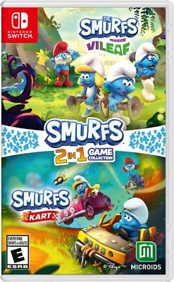 Smurfs 2 In 1 Game Collection: Mission Vileaf And Smurfs Kart - Nintendo Switch - Image 1 of 4