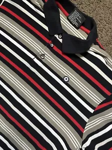 Vintage SouthPole Striped Polo Mulitcolor Punk Grunge Y2K Streetwear JNCO - Picture 1 of 10