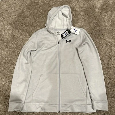 Chaqueta con capucha polar talla XL gris nueva con etiquetas UA Under Armour para niños jóvenes Foto 1 de 2