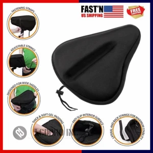 Bike Seat Cushion Cover Soft Padded Mountain Bicycle Saddle Comfort Seat Cover - Picture 1 of 11