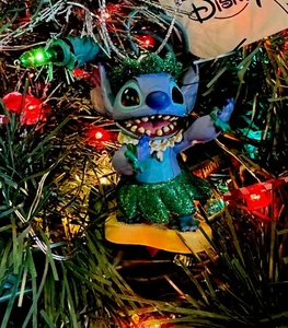 2025 Stitch as Hula Dancer Lilo & Stitch Disney Christmas Ornament, New w Tag - Picture 1 of 1