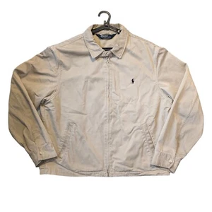 POLO RALPH LAUREN HARRINGTON HERREN JACKE XLARGE durchgehender Reißverschluss hellbraun - Bild 1 von 10