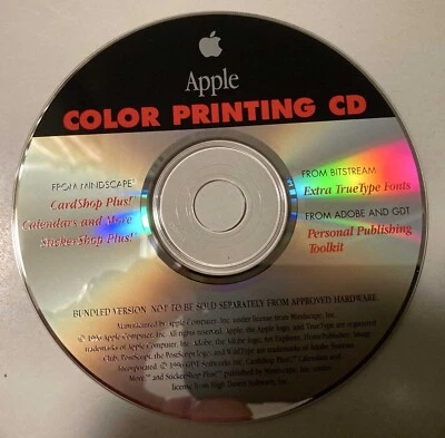 Apple Color Printing CD - 1996 - Image 1 of 2