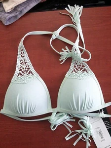 BNWT new look mint green pretty bikini top bra size usa 4 uk 8 euro 36 - Picture 1 of 5