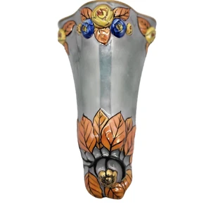 circa 1918 Antique Noritake Deco Lusterware Wall Pocket Vase - Picture 1 of 7