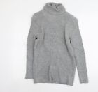 Lizzi Womens Grey Roll Neck Acrylic Pullover Jumper Size M