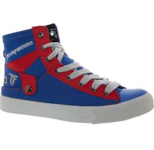 BNWT RRP £75 NAT-2 Blue Red Transformers Sneakers Canvas *2 in 1* Shoes 7.5 VANS